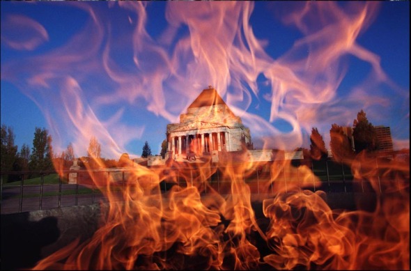 Eternal Flame at The Shrine of Remeberance, Melbourne. Photograph By Craig Sillitoe/The Sunday Age